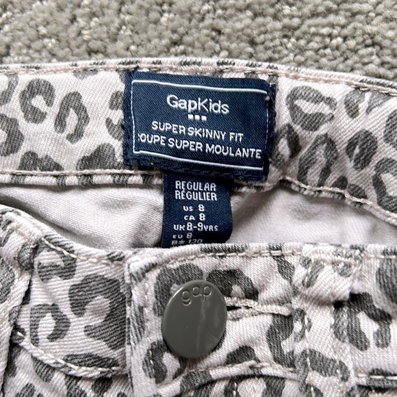 GAP Kids Cheetah Printed Jeans, Kids US 8 - Picture 4 of 5